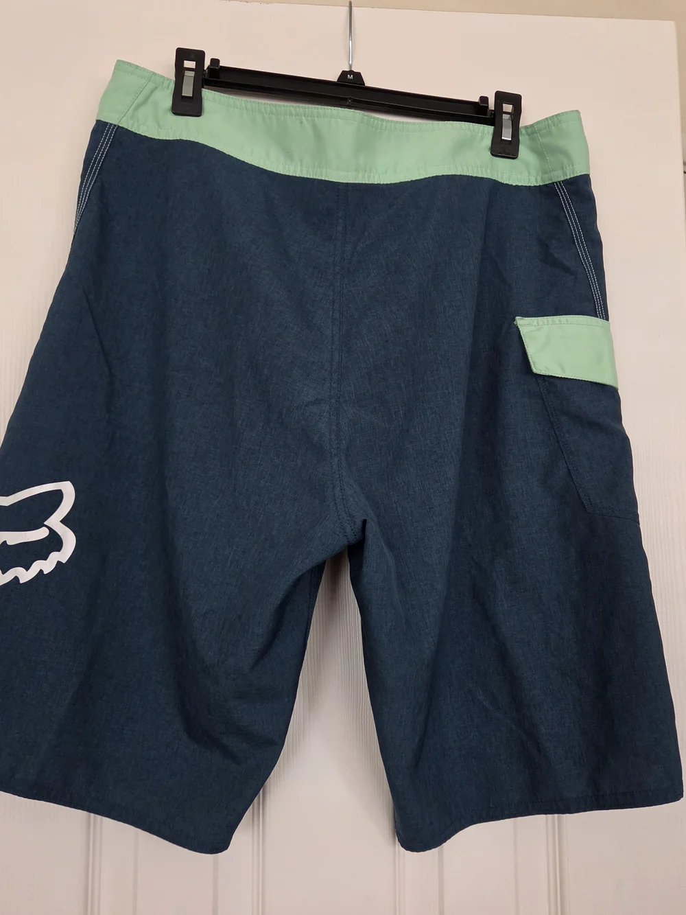 Fox Men's Teal Board Shorts with Mint Waistband